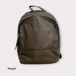 Margot Olive Green Pebbled Leather Backpack NWOT